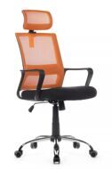 Кресло Riva Chair Mint RCH 1029HB Чёрный/Оранжевый