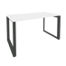 Onix Стол рабочий на О-образном м/к O.MO-SP-3.7 Белый бриллиант/Антрацит металл 1380*720*750