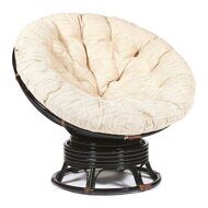 Кресло-качалка "PAPASAN" w 23/01 B/с подушкой/Antique brown (античный черно-коричневый), ткань Старт_
