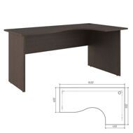 Trend Стол эргономичный тёмный дуб 160x90x75 TRD29615501