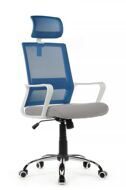 Кресло Riva Chair Mint RCH 1029HW Белый пластик/Синий